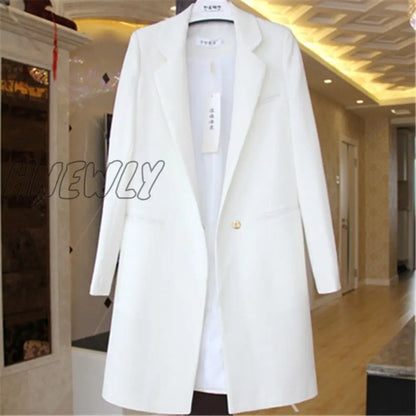 Spring Autumn Blazers Coats Women Suit Plus Size Long Sleeve Jacket Casual Tops Female Slim Blazers Windbreaker coat Trendy Office Outfits