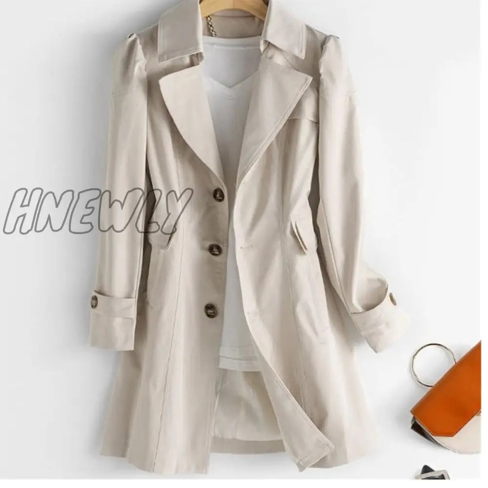 Spring Autumn Trench Coat OL Ladies Trench Coat Elegant Slim Long Women Windbreakers Plus Size Casual Trench Coat Femme 5xl Coat