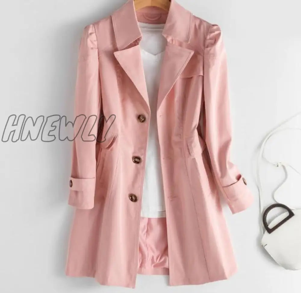 Spring Autumn Trench Coat OL Ladies Trench Coat Elegant Slim Long Women Windbreakers Plus Size Casual Trench Coat Femme 5xl Coat