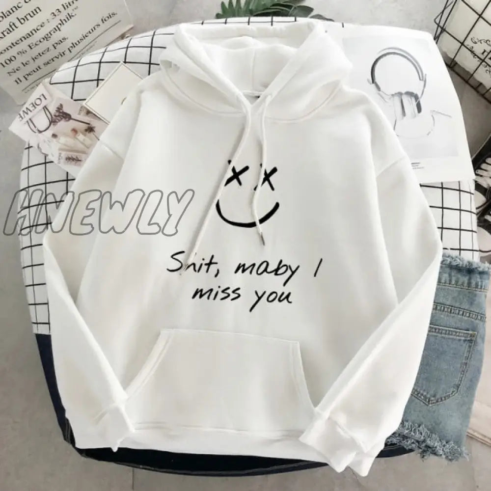 Walls Merch Women Hoodies Louis Tomlinson Smiley Face Sweatshirt Harajuku Oversized Hoodie Streetwear Clothes Winter Coat