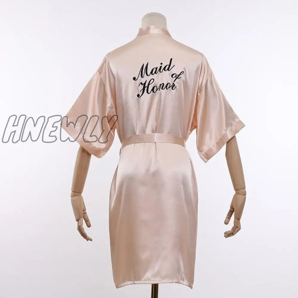 Wedding Bride Bridesmaid Robe Dressing Gown Sexy Women Bathrobe Nightgown Short Sleepwear Casual Flower Kimono Geisha M L XL