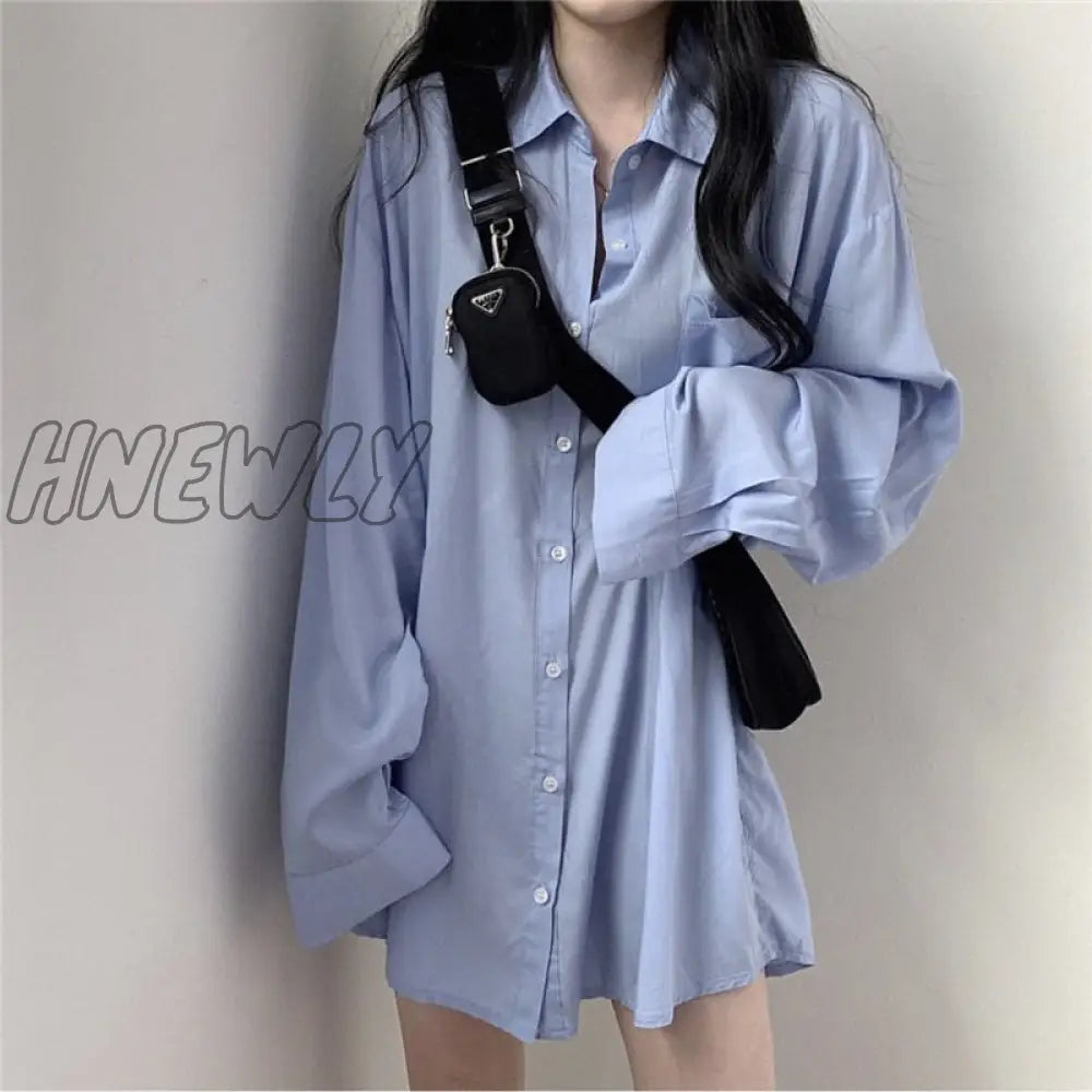 White Sun Protection Shirt Women's Summer Mid-Length Loose Long Sleeve Korean Series Top Early Autumn Gentle Thin Cardigan Coat