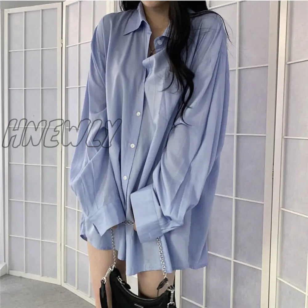 White Sun Protection Shirt Women's Summer Mid-Length Loose Long Sleeve Korean Series Top Early Autumn Gentle Thin Cardigan Coat