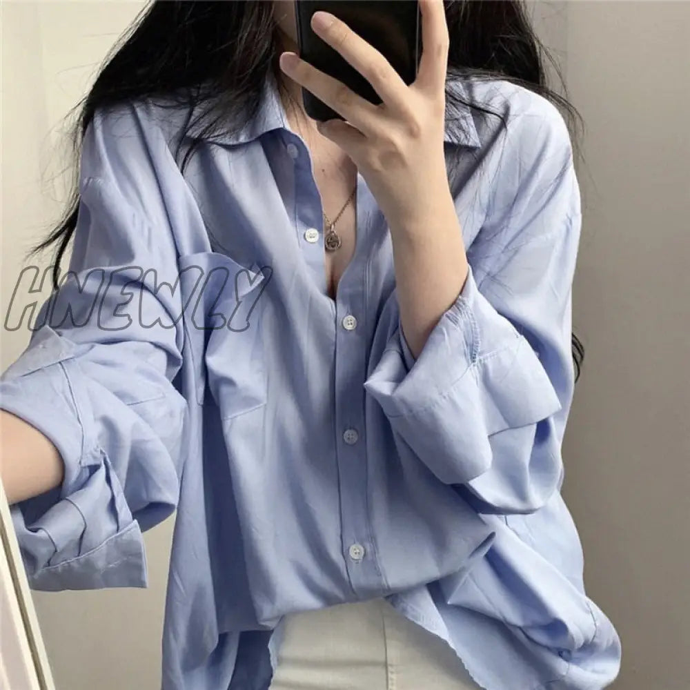 White Sun Protection Shirt Women's Summer Mid-Length Loose Long Sleeve Korean Series Top Early Autumn Gentle Thin Cardigan Coat