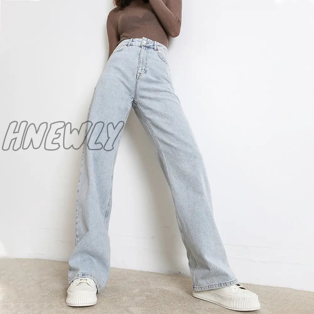 Woman Jeans New Fashion Straight Pants High Waist Casual Mom Baggy Jean Female Full Length Loose Denim Boyfriend Trouser