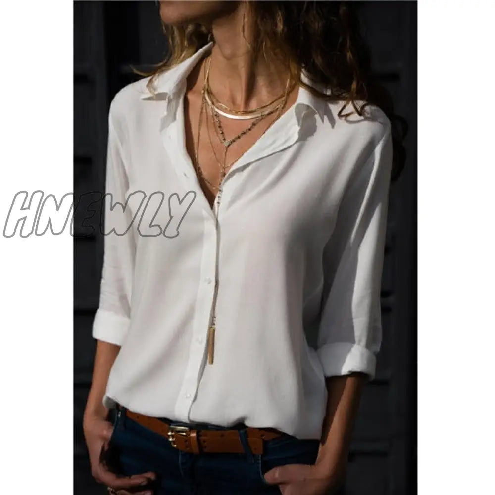 Women Blouses Basic Selling Button Solid Fashion Long Sleeve Office Shirt Leisure Blouse Shirt Casual Slim Plus Size Tops