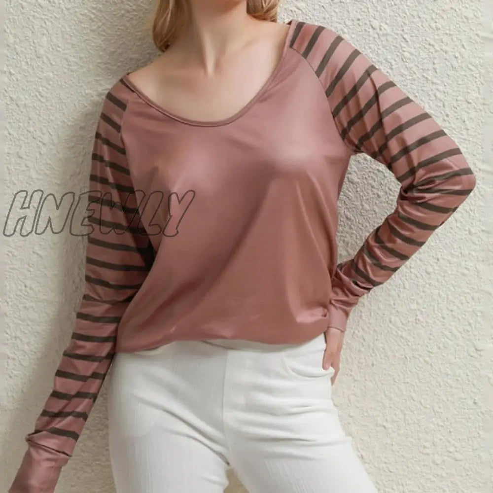 Women Clothing Autumn Spring Women Basic T Shirt New Fashion Long Sleeve V-Neck T Shirt Casual Slim Tops female Cheap Wholesale