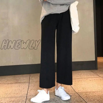 Women pants wid leg Baggy Sports Gray Pants Casual Joggers Wide Leg Oversized Streetwear High Waisted Trousers Women