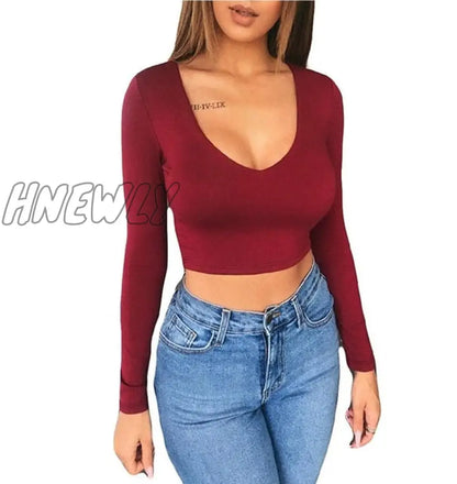 Women T-shirt Long Sleeve Top Ladies Bodycon Casual T Shirt Sexy Ladies Shirt Womens Clothing Party Clothes Women Tee Shirts