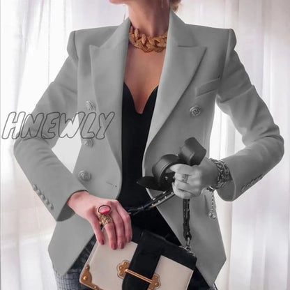 Women's New Solid Color Fashion Sexy Multi Buttons Summer And Autumn Casual Suit Office Wear Elegant Short Coat