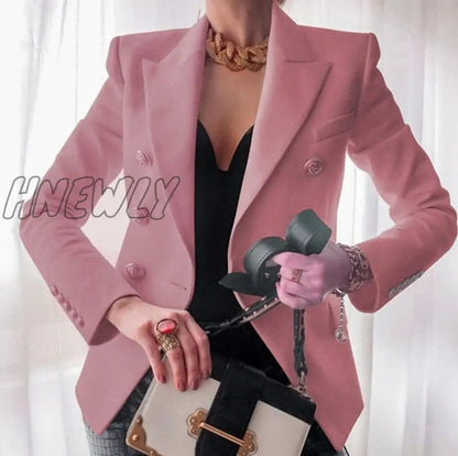 Women's New Solid Color Fashion Sexy Multi Buttons Summer And Autumn Casual Suit Office Wear Elegant Short Coat