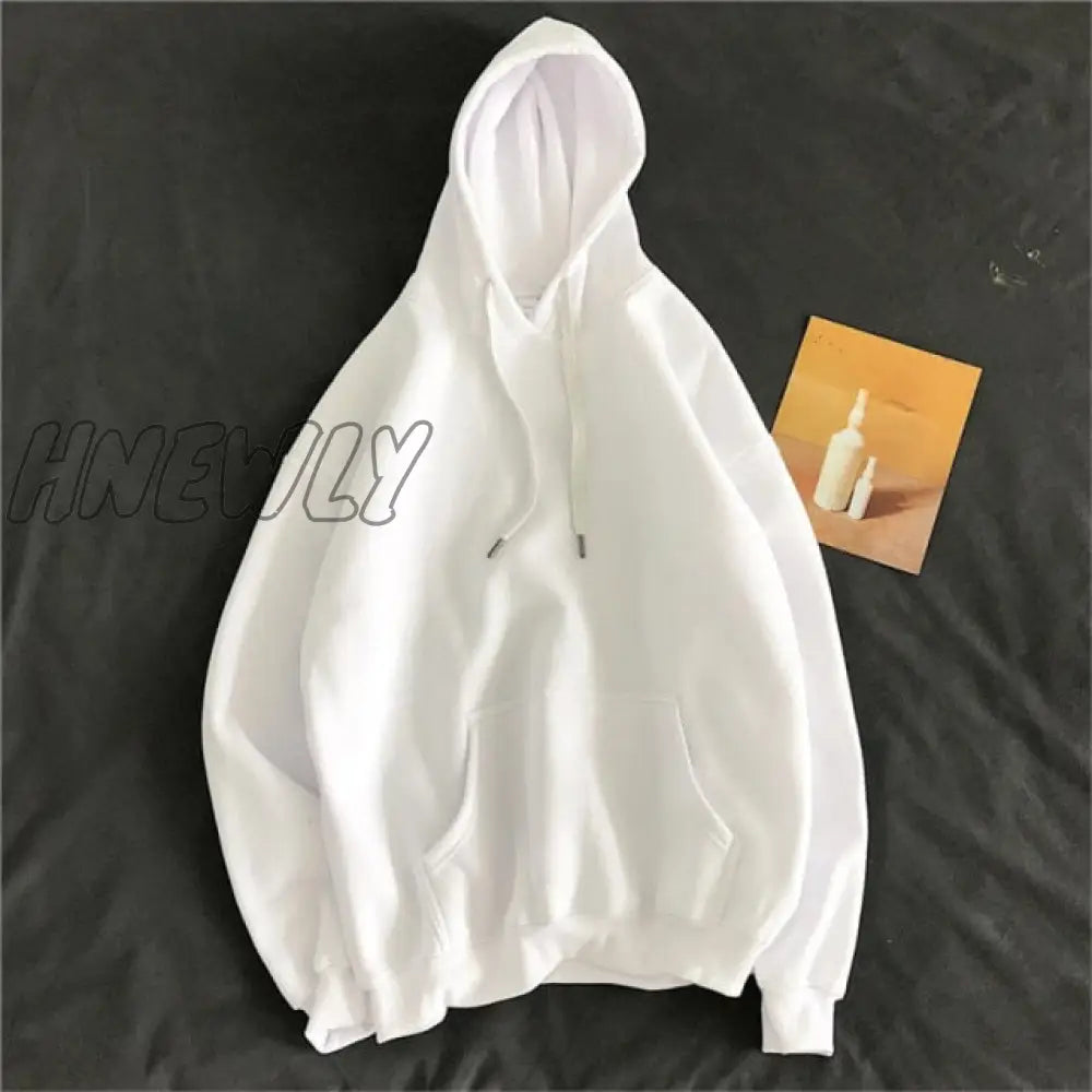 Women's Solid Color Sweatshirts Drawstring Casual Full Sleeve Hooded Pullovers Autumn Winter Pocket Loose Hoodies