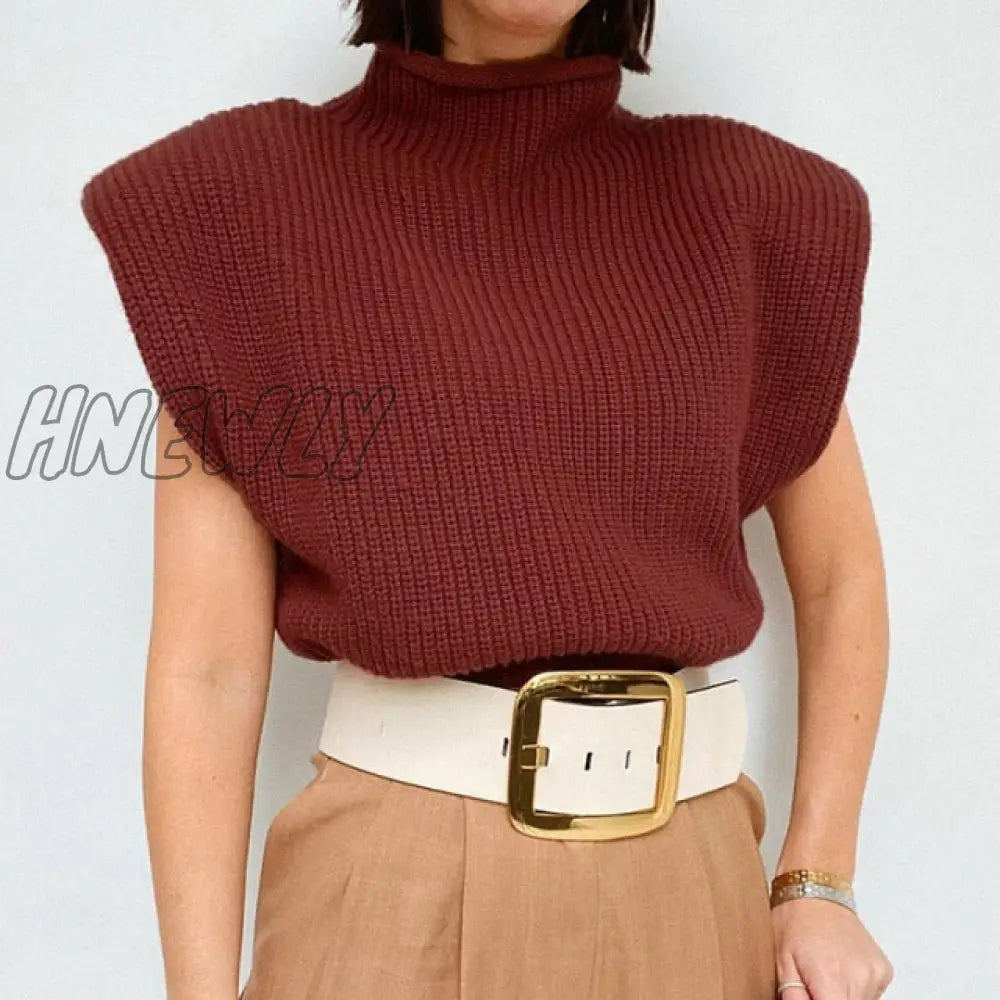 Yuan'S and winter new pure color woolen sweater  sexy temperament high neck short sleeve sweater top female